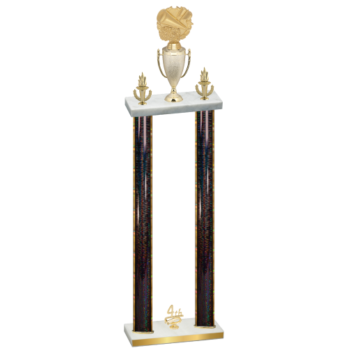 Double Black Glacier Fourth Place Cheerleading Trophy