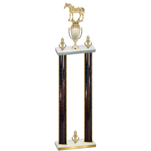 Double Black Glacier Victory Horses Trophy