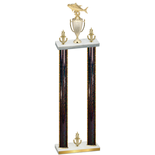 Double Black Glacier Victory Fishing Trophy