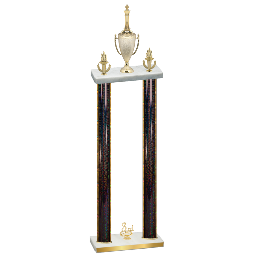 Double Black Glacier Third Place Chess Trophy