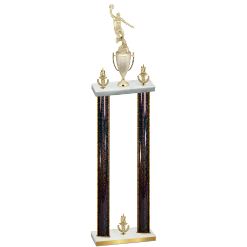 Double Black Glacier Victory Basketball Trophy