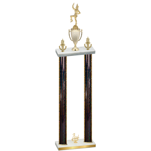Double Black Glacier Third Place Majorette Trophy
