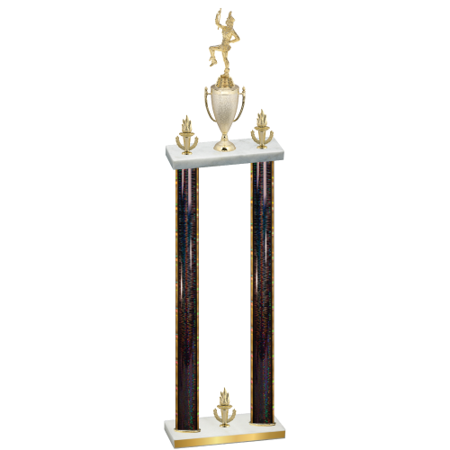 Double Black Glacier Victory Majorette Trophy