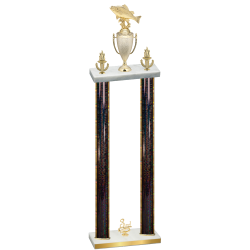 Double Black Glacier Third Place Fishing Trophy