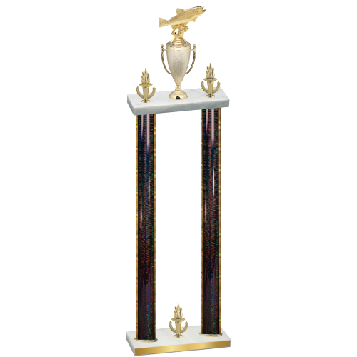 Double Black Glacier Victory Fishing Trophy