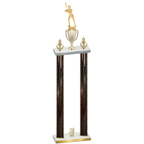 Double Black Glacier Year Softball Trophy