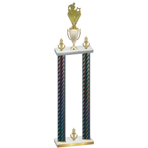 Double Black Carbon Fiber Victory Rugby Trophy