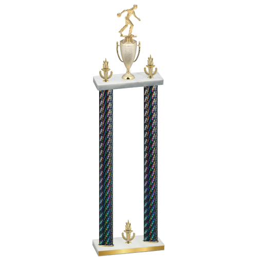 Double Black Carbon Fiber Victory Bowling Trophy