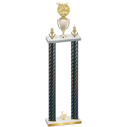 Double Black Carbon Fiber Third Place Bowling Trophy