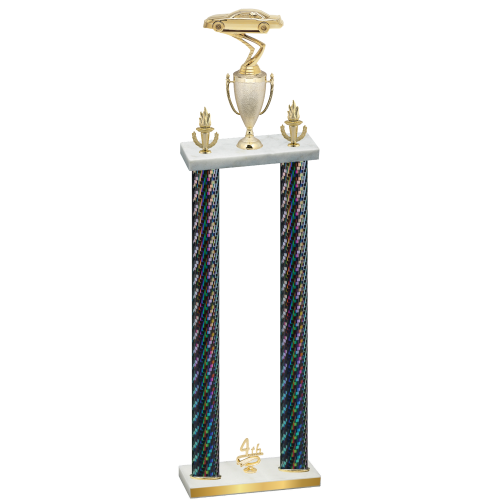 Double Black Carbon Fiber Fourth Place Cars Trophy