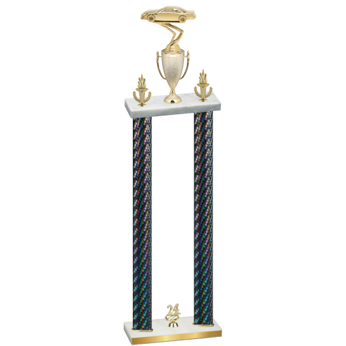 Double Black Carbon Fiber Year Cars Trophy