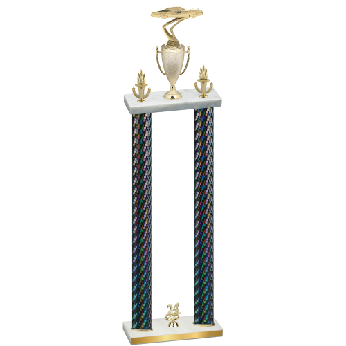 Double Black Carbon Fiber Year Cars Trophy
