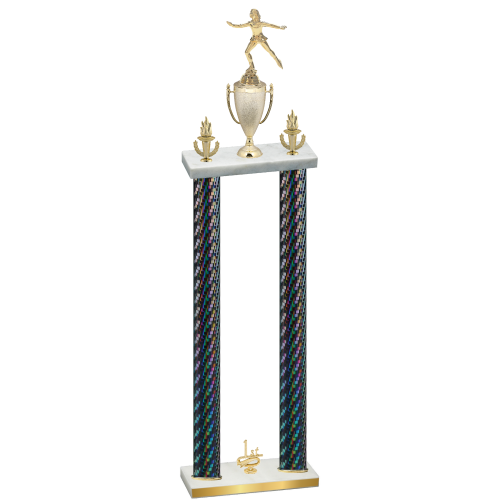 Double Black Carbon Fiber First Place Skater Trophy