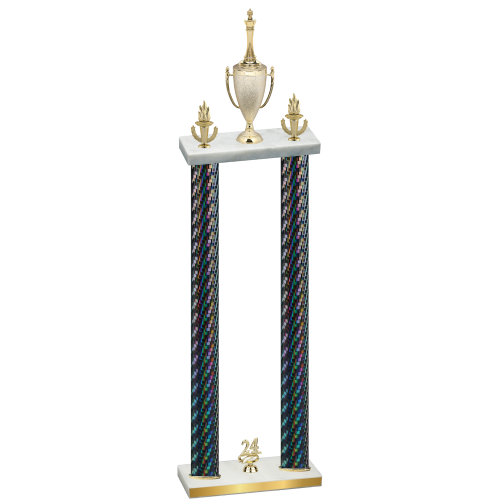 Double Black Carbon Fiber Year Chess Trophy