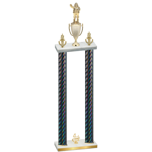 Double Black Carbon Fiber Fourth Place Holiday Trophy
