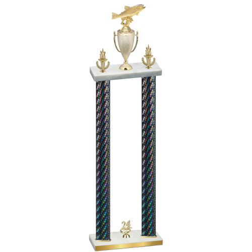 Double Black Carbon Fiber Year Fishing Trophy