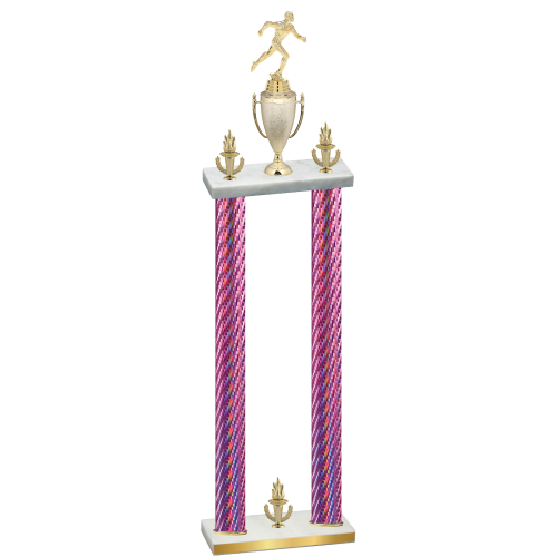 Double Pink Carbon Fiber Victory Running Trophy