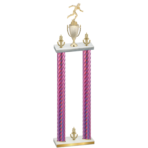 Double Pink Carbon Fiber Victory Running Trophy