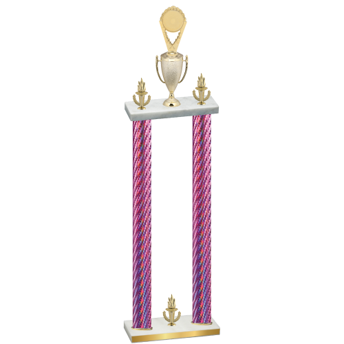 Double Pink Carbon Fiber Victory Insert Trophy