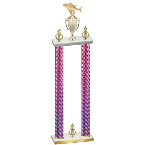 Double Pink Carbon Fiber Victory Fishing Trophy