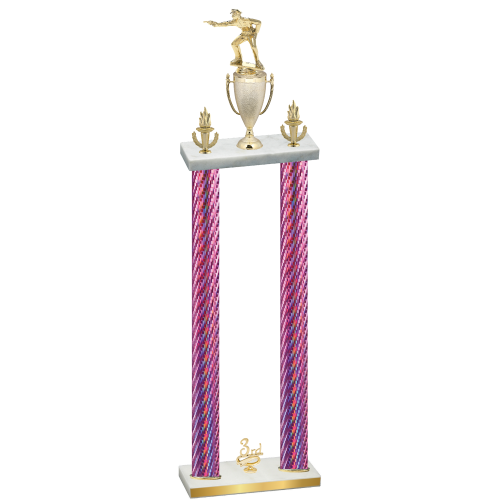 Double Pink Carbon Fiber Third Place Shooter Trophy