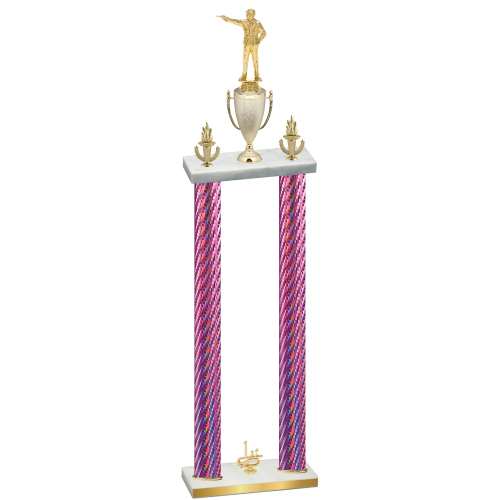 Double Pink Carbon Fiber First Place Shooter Trophy