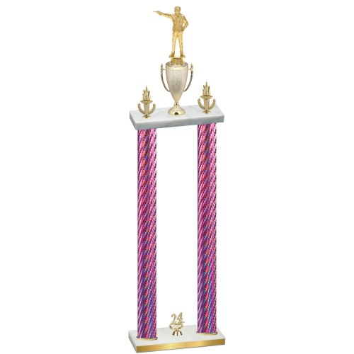 Double Pink Carbon Fiber Year Shooter Trophy