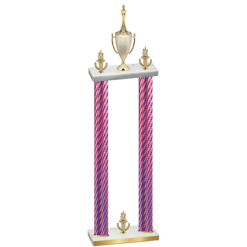 Double Pink Carbon Fiber Victory Chess Trophy