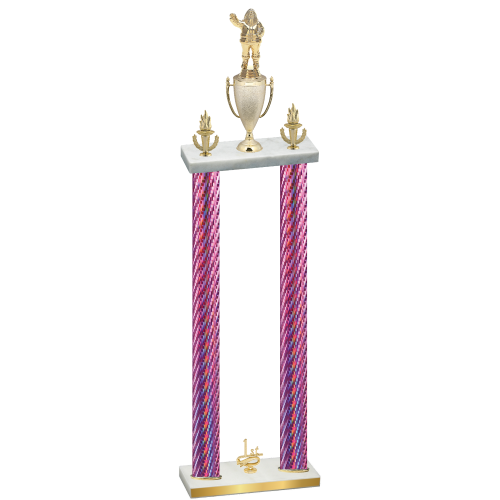 Double Pink Carbon Fiber First Place Holiday Trophy