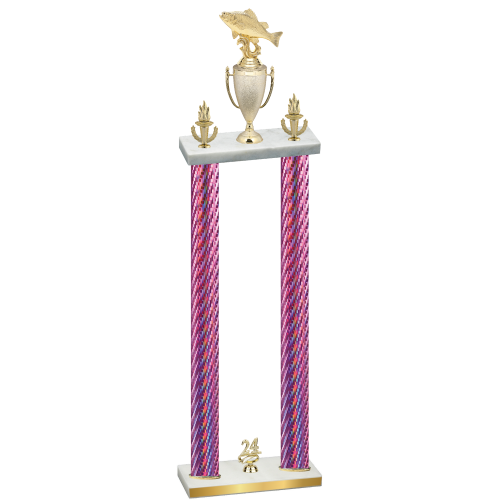 Double Pink Carbon Fiber Year Fishing Trophy