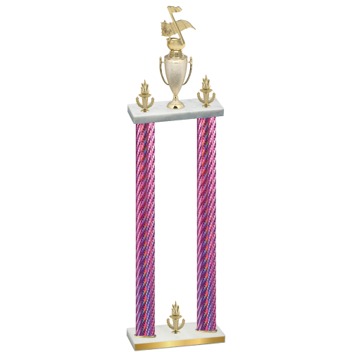 Double Pink Carbon Fiber Victory Music Trophy