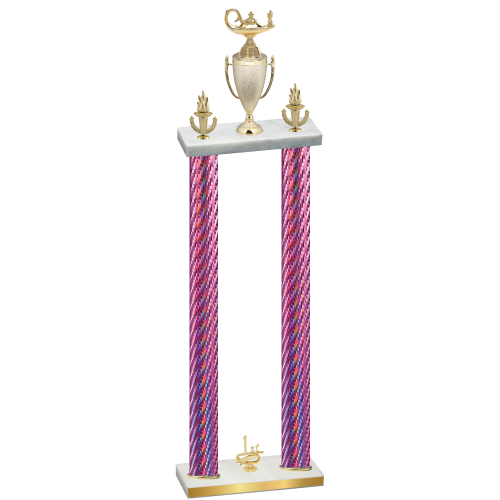 Double Pink Carbon Fiber First Place Academics Trophy