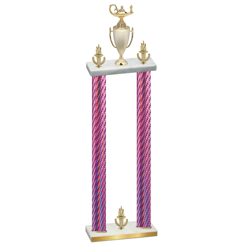 Double Pink Carbon Fiber Victory Academics Trophy