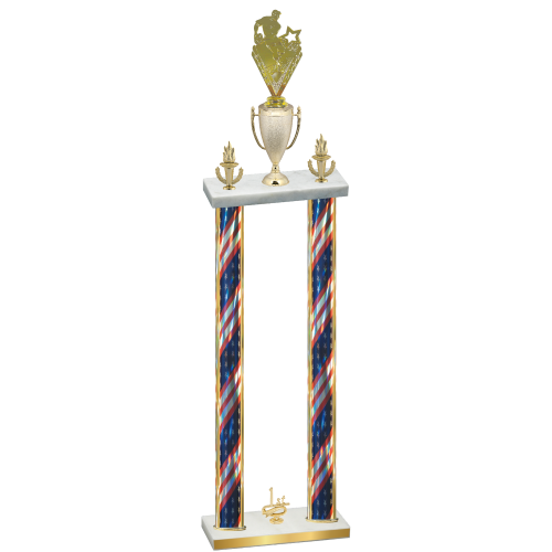 Double Flag USA First Place Rugby Trophy