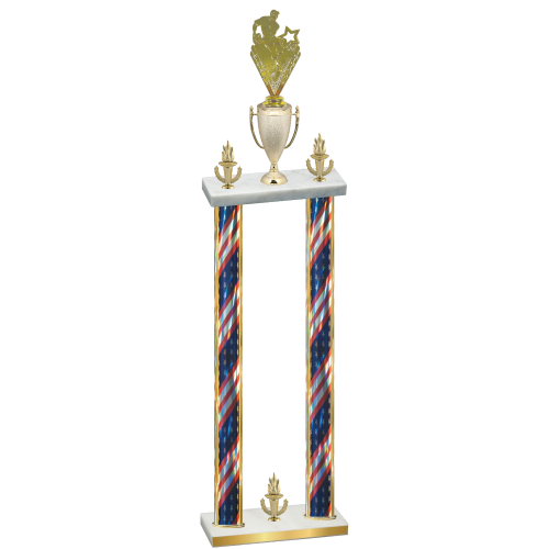 Double Flag USA Victory Rugby Trophy
