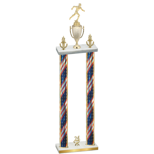 Double Flag USA Year Running Trophy