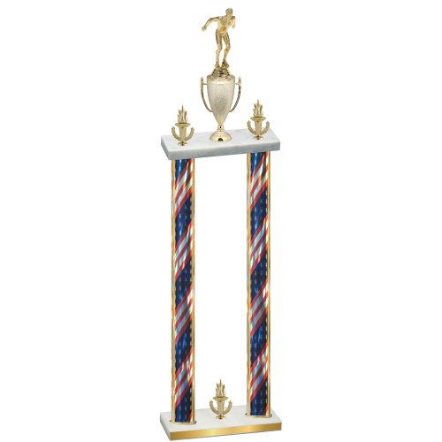 Double Flag USA Victory Swimming Trophy