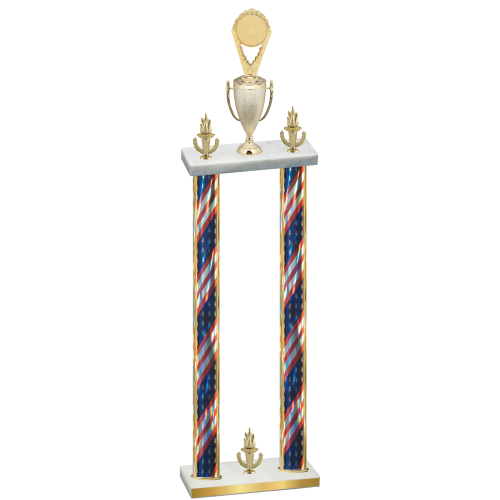Double Flag USA Victory Insert Trophy