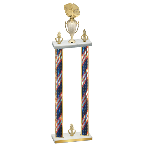 Double Flag USA Victory Basketball Trophy
