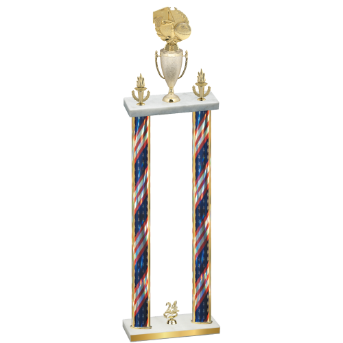 Double Flag USA Year Basketball Trophy