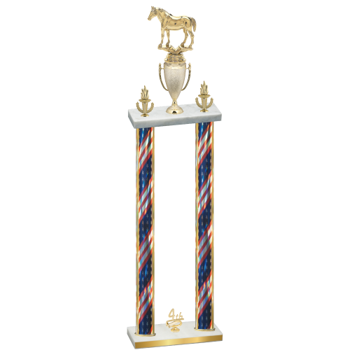 Double Flag USA Fourth Place Horses Trophy