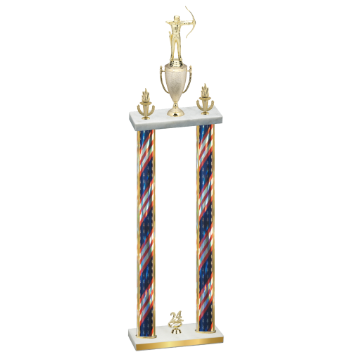 Double Flag USA Year Archery Trophy