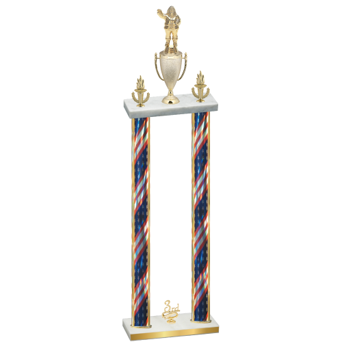 Double Flag USA Third Place Holiday Trophy
