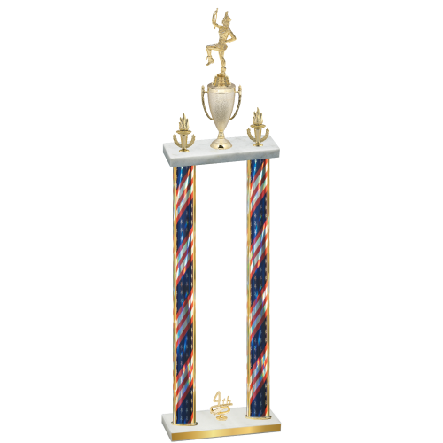 Double Flag USA Fourth Place Majorette Trophy