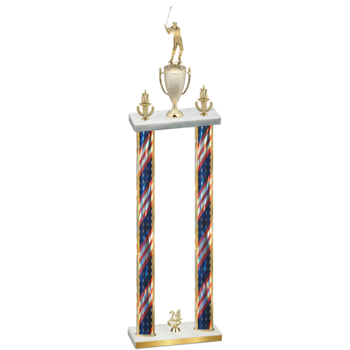 Double Flag USA Year Golf Trophy