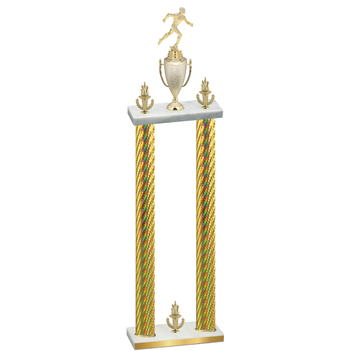 Double Gold Carbon Fiber Victory Running Trophy