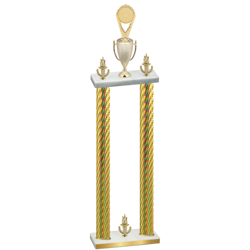 Double Gold Carbon Fiber Victory Insert Trophy