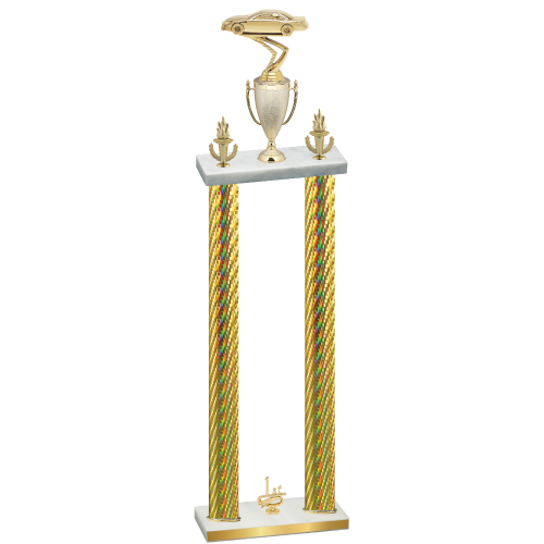 Double Gold Carbon Fiber First Place Cars Trophy
