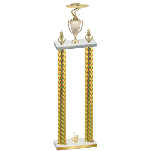 Double Gold Carbon Fiber First Place Cars Trophy