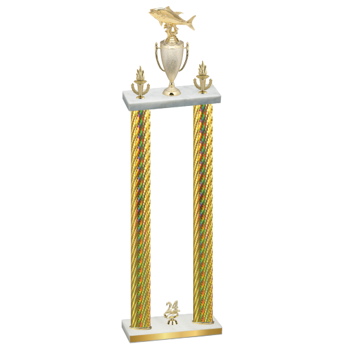 Double Gold Carbon Fiber Year Fishing Trophy
